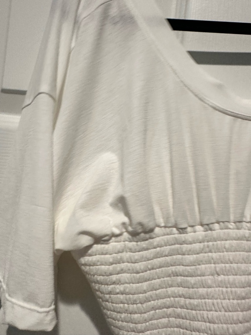 Free People Movement White Smocked Crop Top - Picture 4 of 7